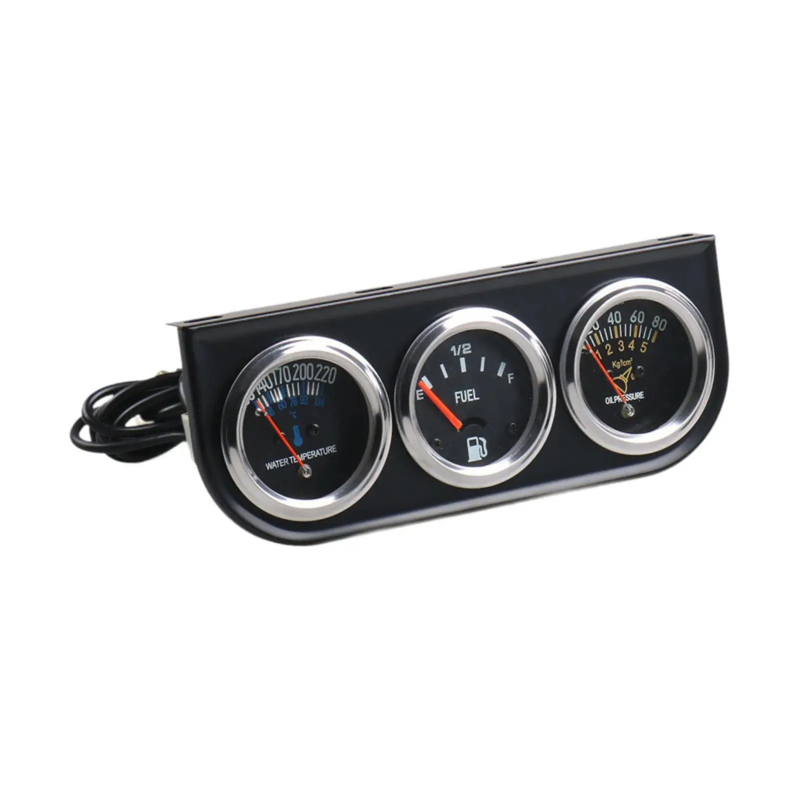 Universal 3 in 1 Car Gauge Oil Pressure Automotive Accessories Easy Installation
