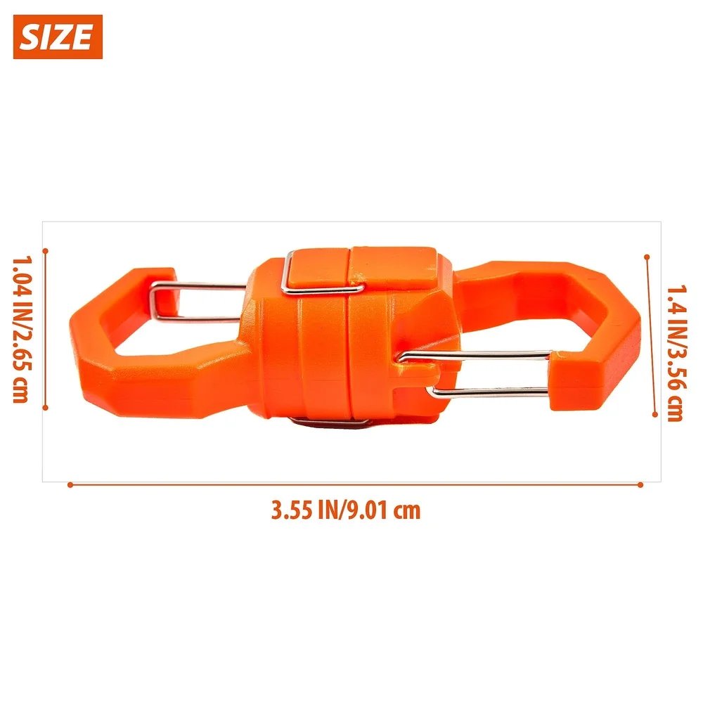 2-حزمة حلقات تسلق مغناطيسية سعة وزن 10 رطل، مشابك حديد سريعة الإصدار، أدوات تنظيم معلقة مثالية للاستخدام الداخلي والخارجي