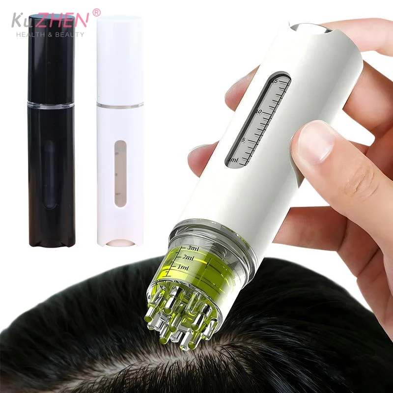 1 Set Essential Oil Liquid Guiding Massager Portable Scalp Applicator Liquid Comb Mini Massager Anti Hair Loss Scalp Care Tool