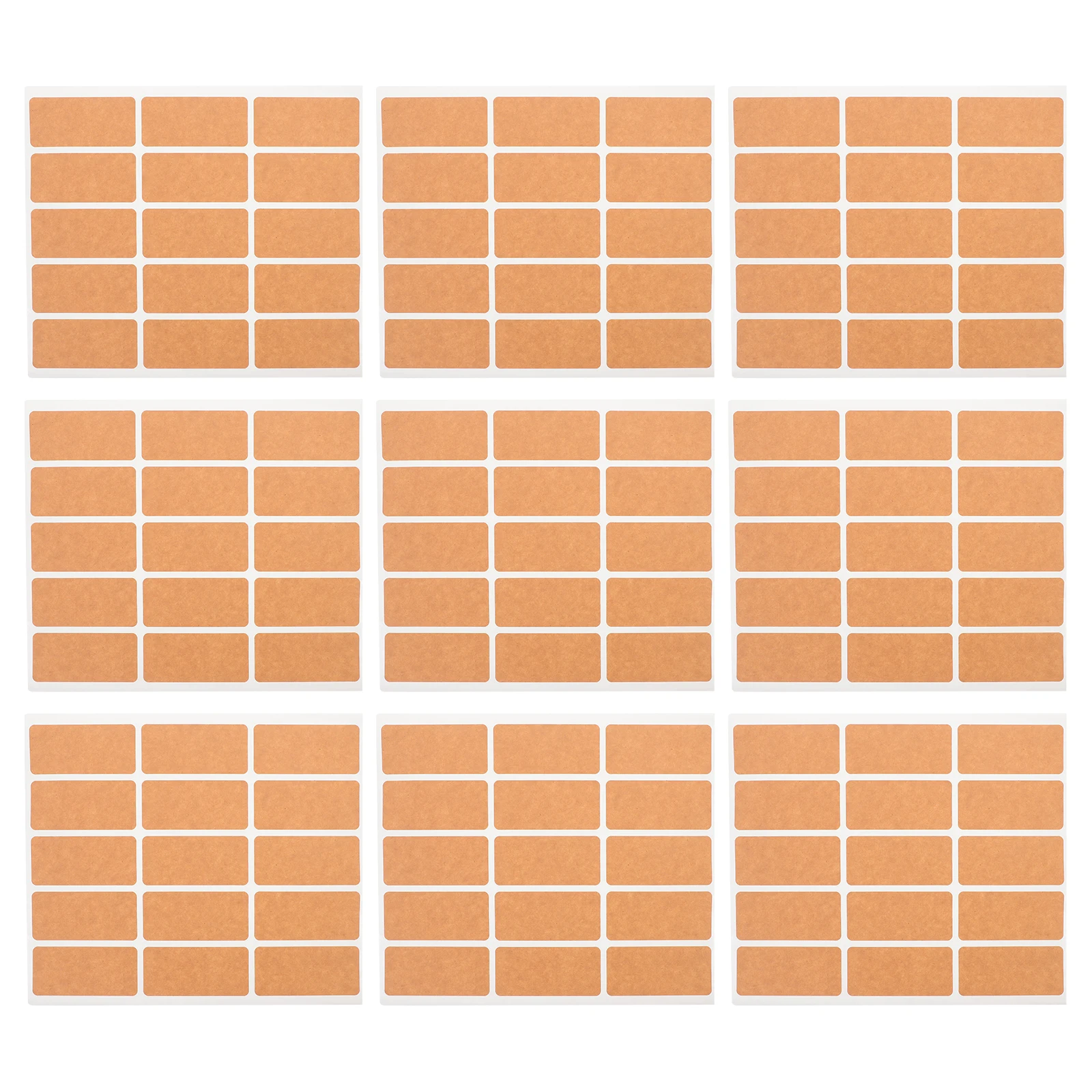 

150 Pcs Seasoning Jar Mark Sticker Multipurpose Label Square Adhesive Name Tags Kraft Paper Labels Stickers