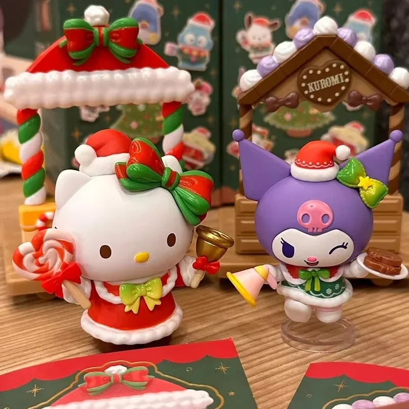 

Sanrio Kerstmarkt Serie Blind Box Kuromi Pochacco My Melody Kawaii Pop Anime Action Beeldje Speelgoed Verrassing Kerstcadeau
