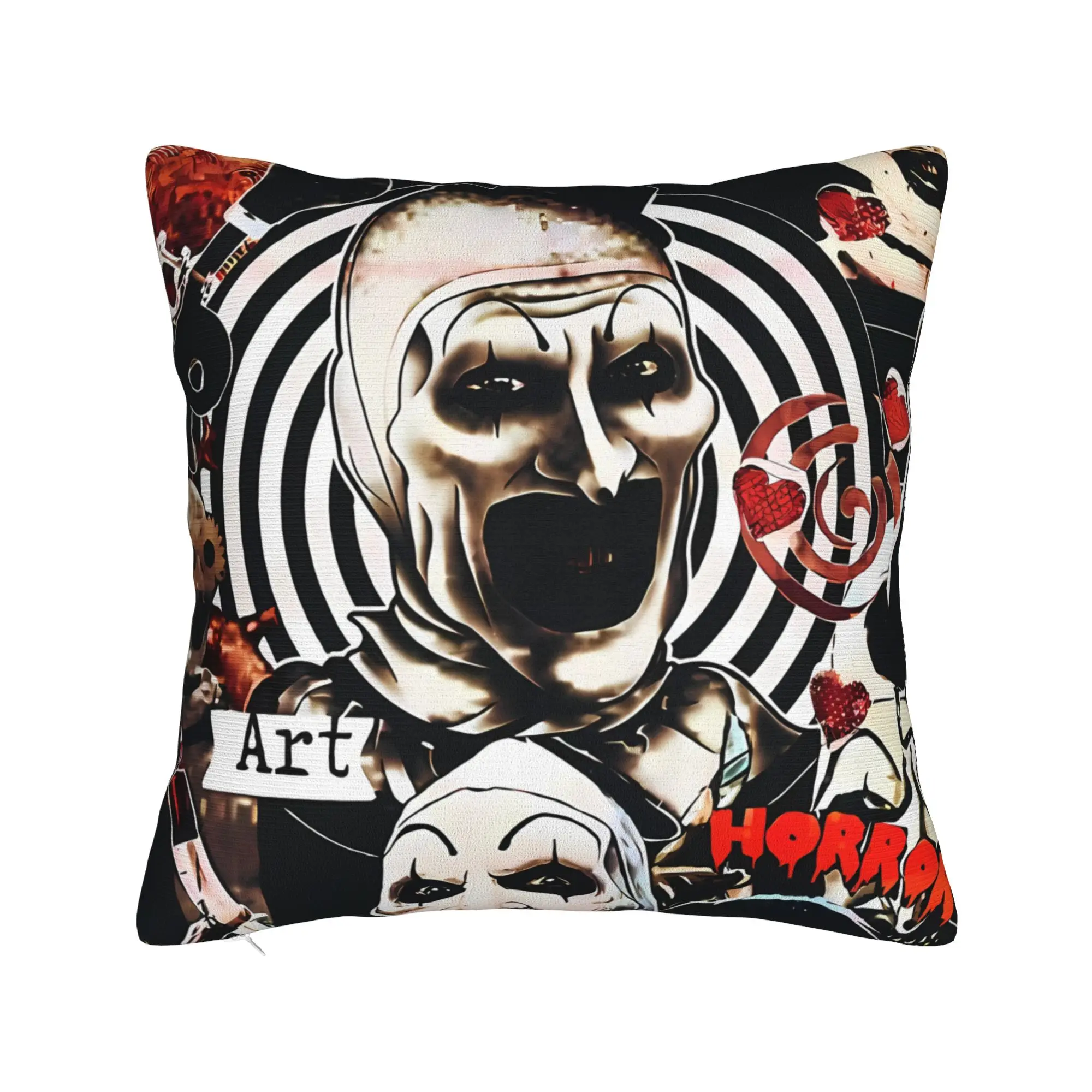 Terrifier Movie Pillow Cover  Design Cushion Cover Novelty Pillow Case For Sofa Couch Bed Living Room