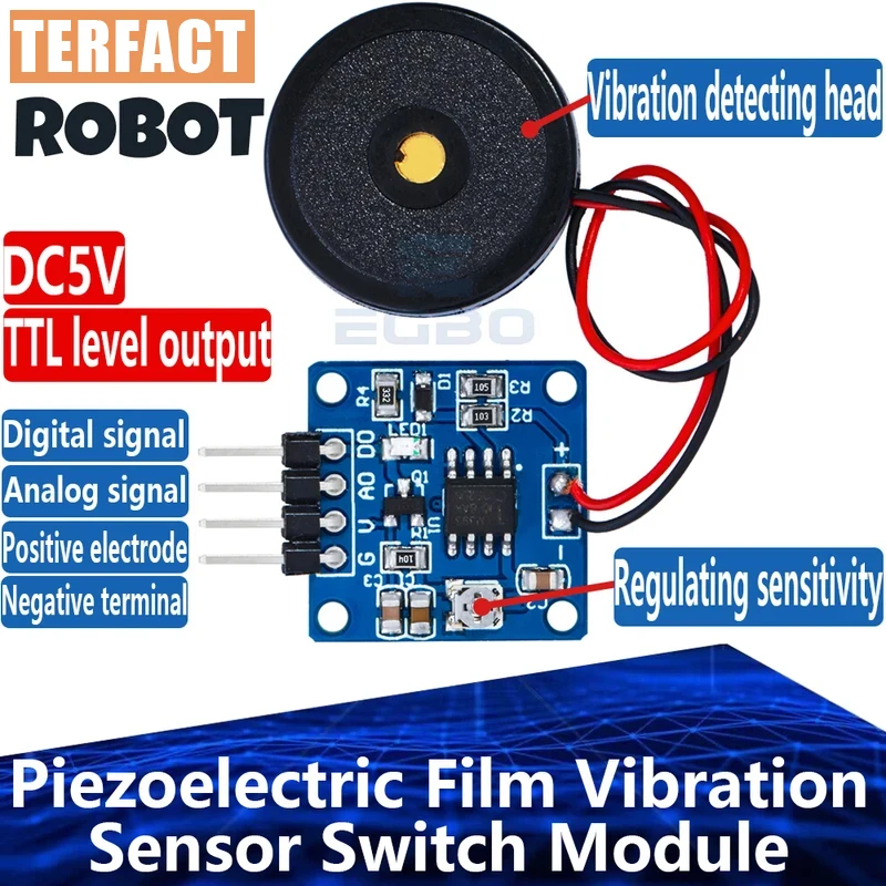 Muscle Sensor Emg - 1PCS-10PCS TERFACT ROBOT 5V Piezo Vibration