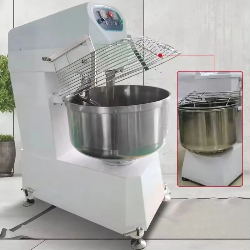 50kg 25kg 20kg 100kg Industry 10kg Knead Spiral Flour Bread Commercial Dough Mixer Machine for Sale
