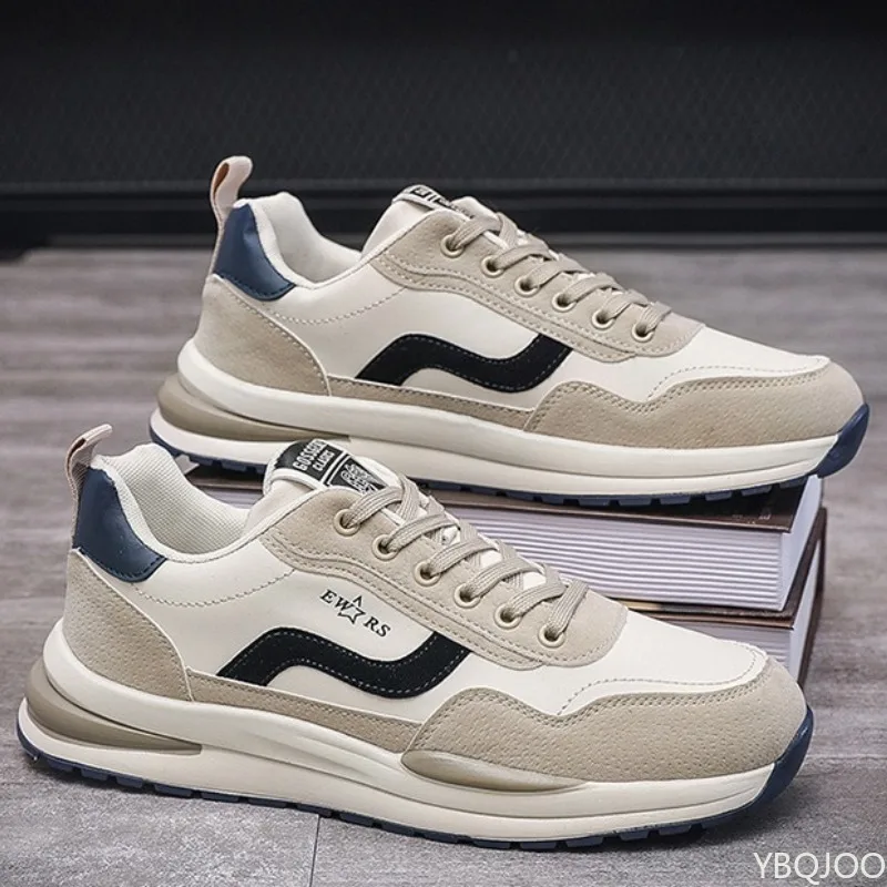 

Мужская весенне-осенняя дышащая спортивная обувь для бега, модная универсальная повседневная обувь, простая мужская удобная обувь на толстой подошве