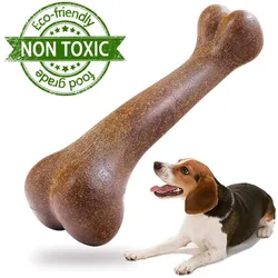 Hueso de perro masticables juguetes para cachorros, Natural, no tóxico, antimordedura, casi Indestructible, pequeño, mediano, grande, juego de masticar para mascotas, Dental