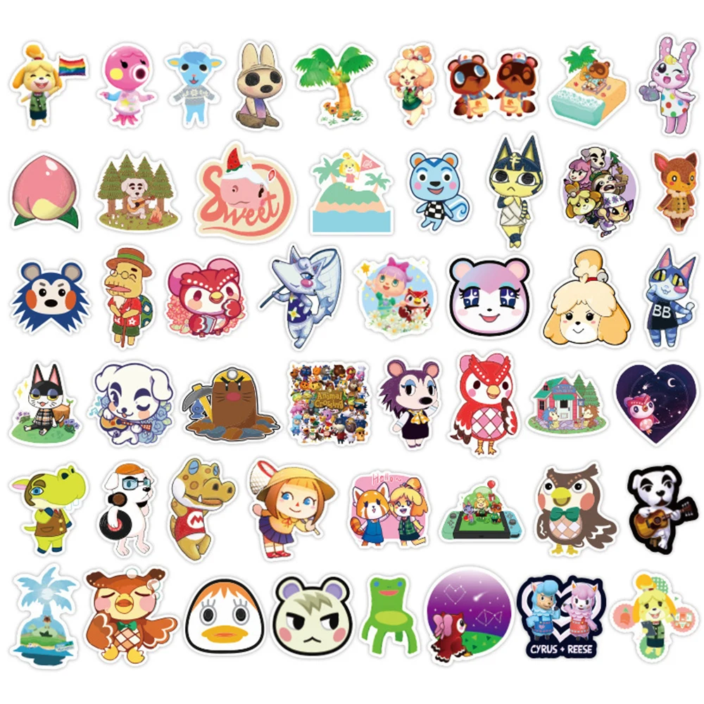 10/30/50/100pcs Cartoon Animal Stickers for Laptop Scrapbooking Water Bottle Waterproof Aesthetic Graffiti Cute Kids Sticker