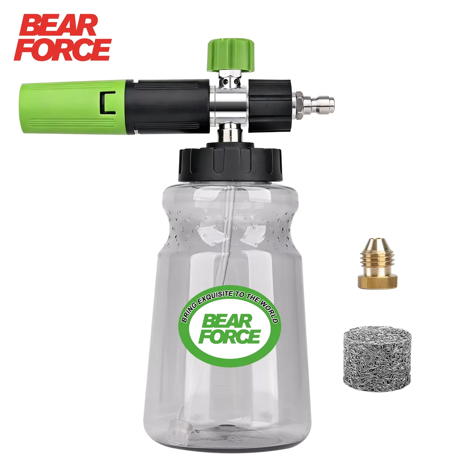 Pressure Washer Foam Cannon for 1/4” Quick Connector with 360° Adjustable Spray Nozzle, New Generation Adjustable Spray Nozzle