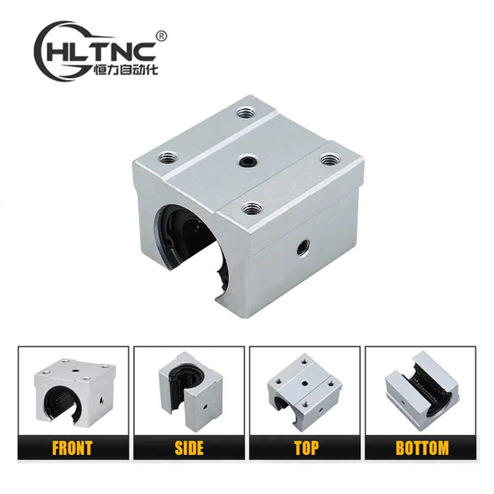 4 Stuks Lineaire Lagers SBR20UU – 20 Mm – Aluminium – Voor Lineaire Rails SBR20 – Soepel En Precies