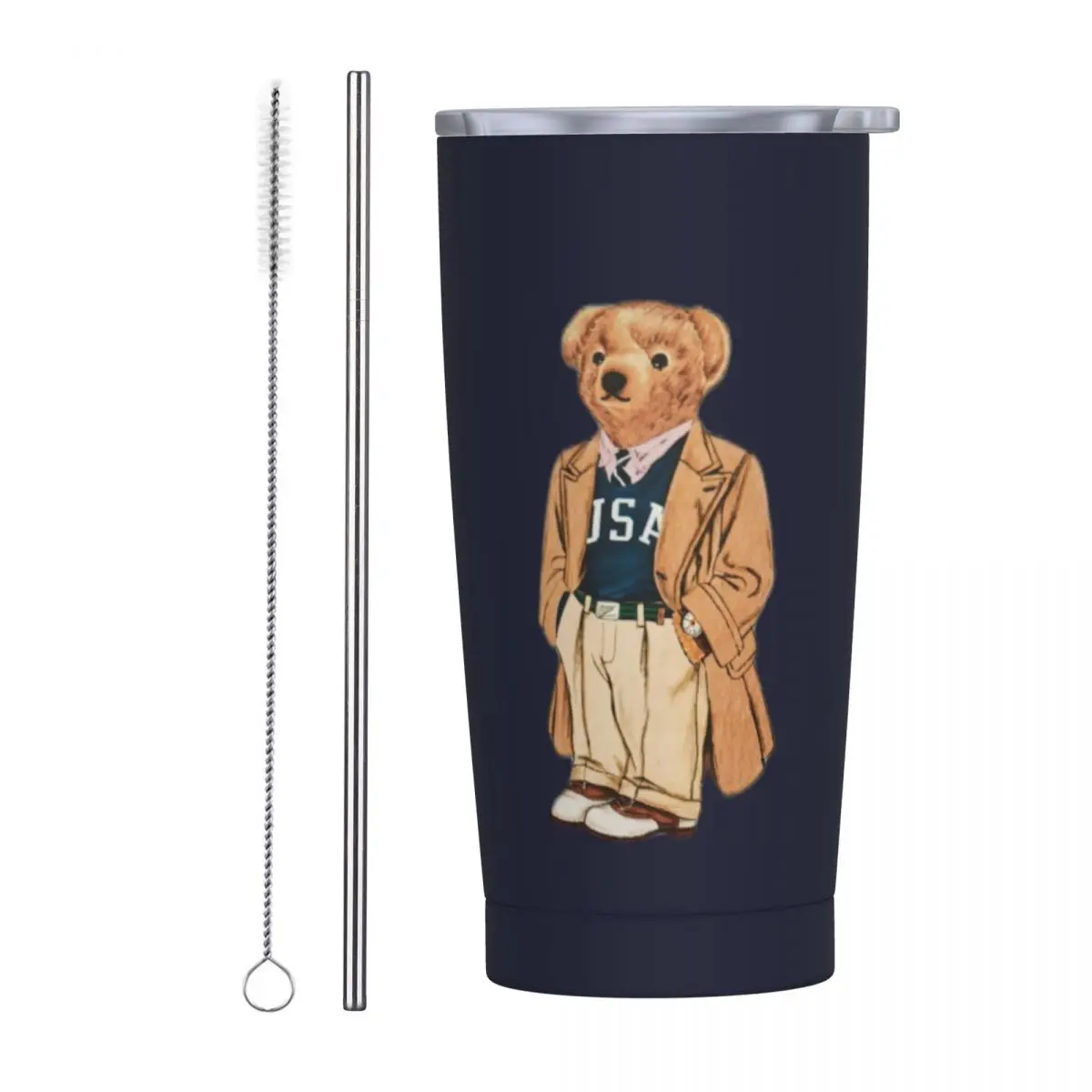 Ralph Bear 20oz Cup Large Capacity Car Mug Leak-proof Juice Coffee Cup Food Grade