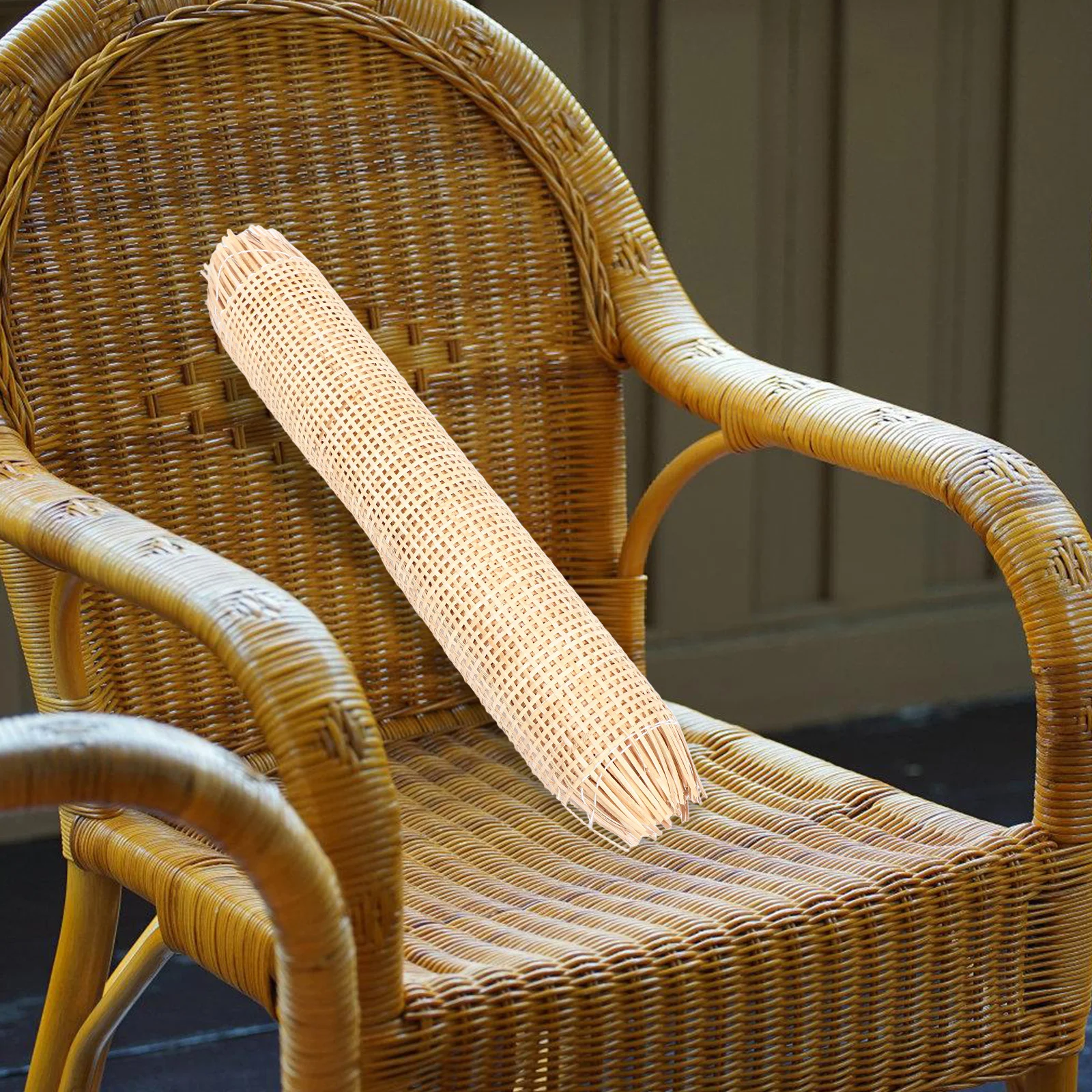 

Natural Handwoven Rattan Mesh Roll Cane Webbing Material Ideal for Lampshades Screens Chair Surfaces Home Decor Woven Rattan