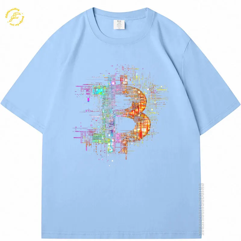 بيتكوين شعار تي شيرت الرجال 2025 الساخن التشفير التاجر المستثمر Cryptocurrency Btc المتضخم تي شيرت Y2K الملابس تي شيرت قصير تي شيرت س الرقبة #2