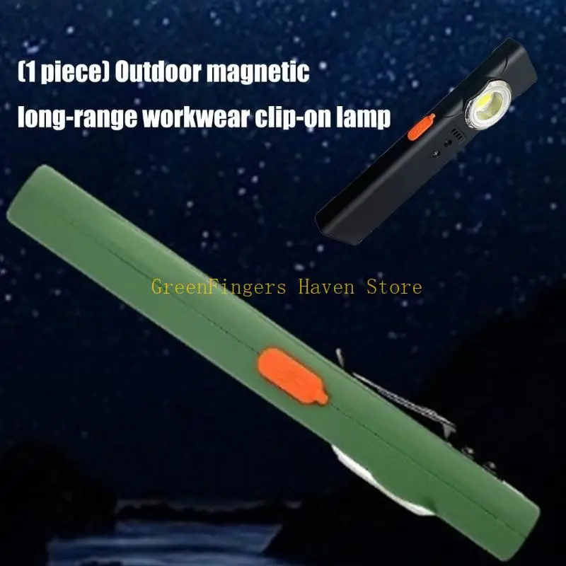 F68D Outdoor Emergency Light Small Hat Clip Lamp USB Rechargeable LED Flashlight