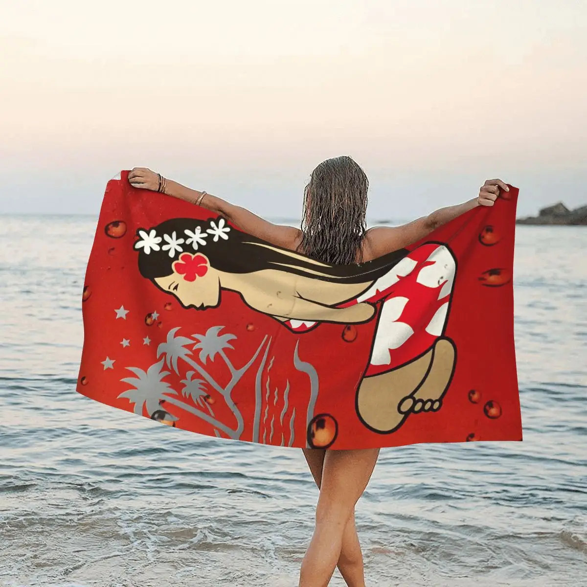 Toalla de playa Hinano Tahiti, toallas rápidas absorbentes de secado rápido de microfibra suave para piscina