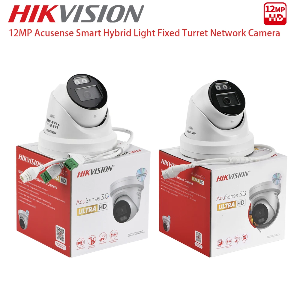 Hikvision 12MP IP Camera UHD Acusense3.0 Anti-corrosion Network Camera 1/1.8