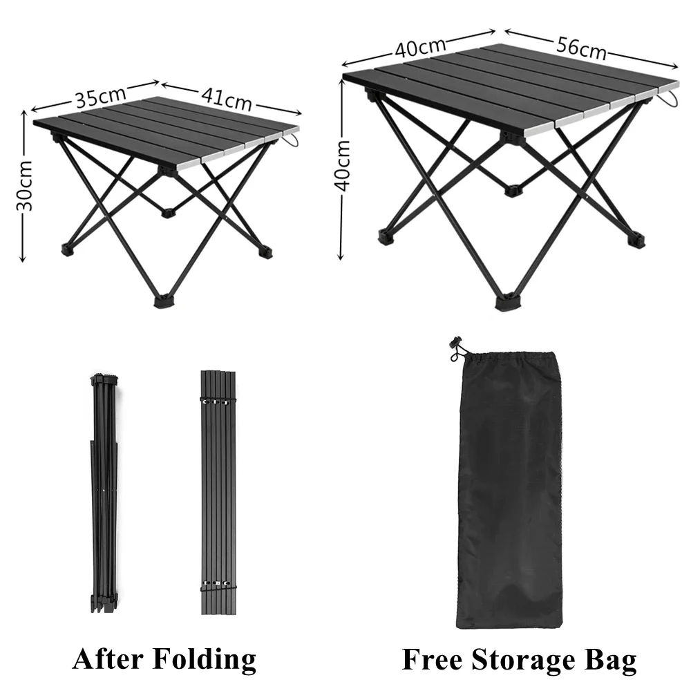 

Portable Folding Camping Table, Outdoor Folding Camping Desk, Ultralight Aluminum Alloy Foldable Picnic Table for Travel, Beach