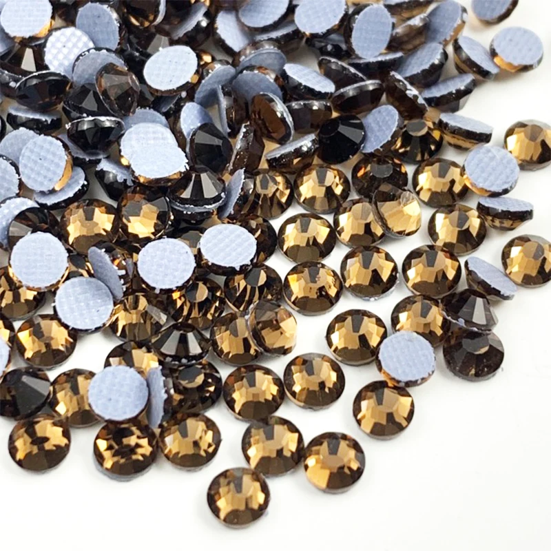 

Crystals Smoke Yellow HotFix Rhinestones ss6-ss20 Iron On Flatback Hot Fix Rhinestones For Nail Art Garment Crafts Accessories