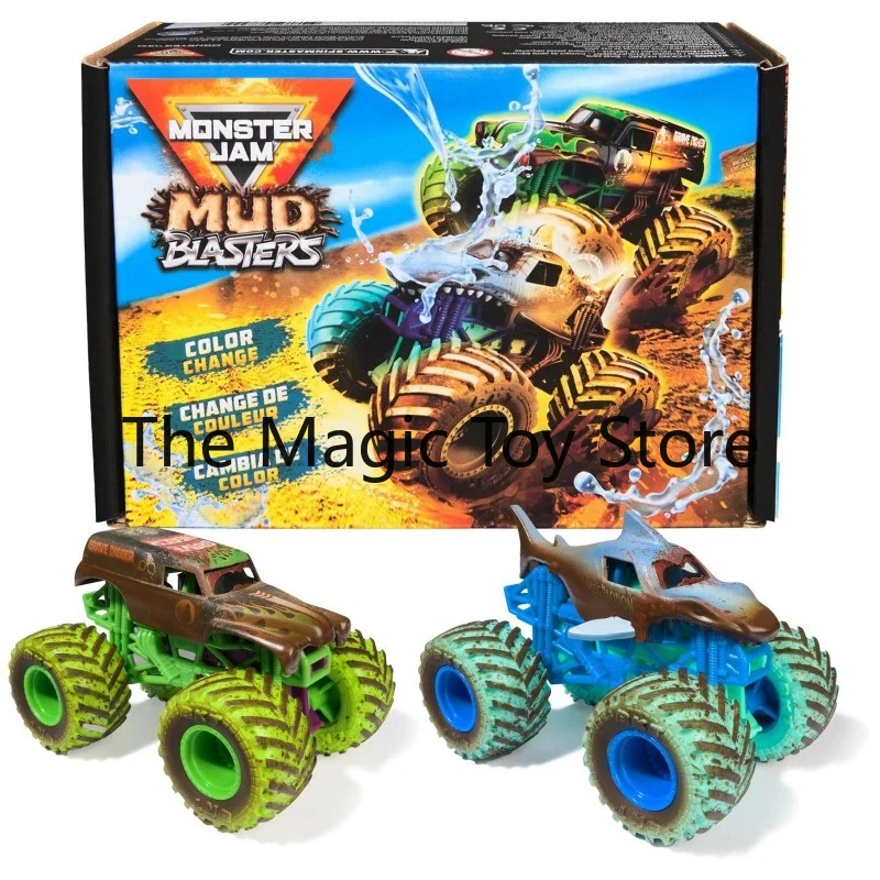 Original Monster Jam Mud Blasters 1:64 Color-Changing Monster Truck Diecast Collectible Model Car