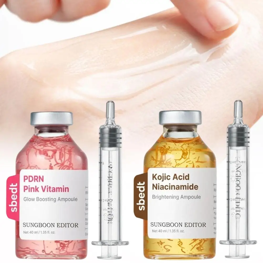 

Эссенция-ампула Sungboon Editor PDRN Pink Vitamin Glow Boosting Ampoule Essence глубоко увлажняет и питает, улучшает состояние сухости и уменьшает мелкие морщины.