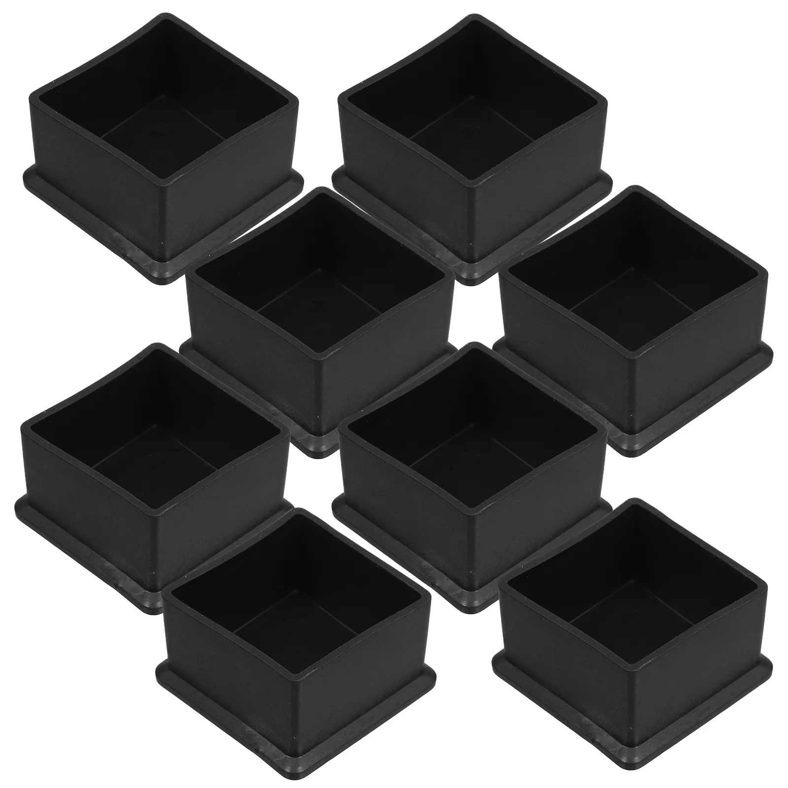 

8pcs Rubber Chair Leg Covers Black PVC Furniture Pads for Hardwood Floors Desk Stool Feet Protectors