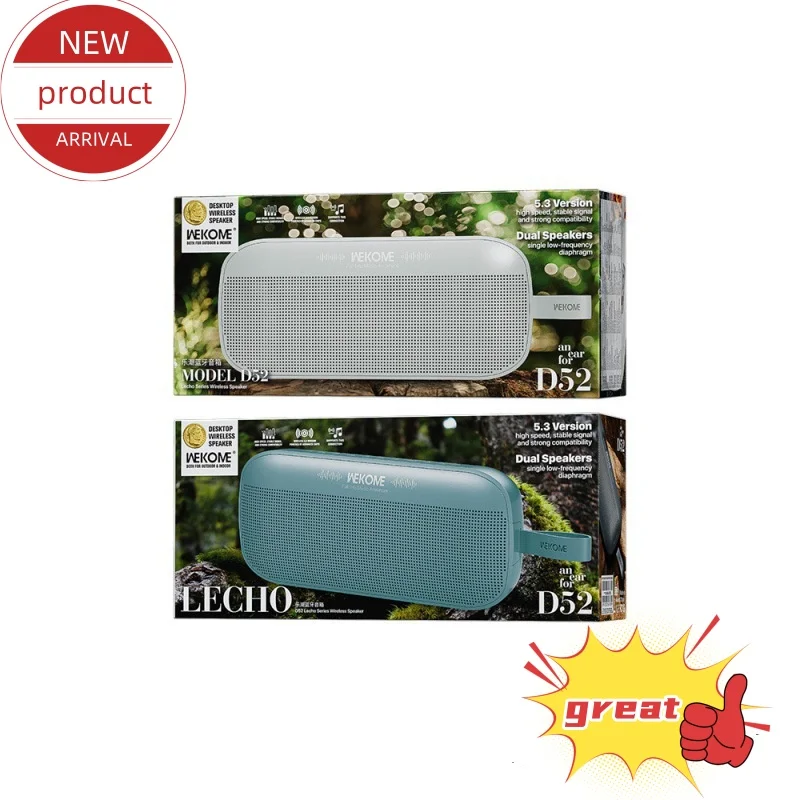 Wireless Bluetooth speaker double stunning stereo sound portable outdoor subwoofer music center TWS interconnection caixa de som