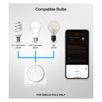 -FDDT Tuya Smart Wifi Dimmer Light Switch,Touch Dimming Panel Wall Switch 100-240V,Works For Alexa Google Home