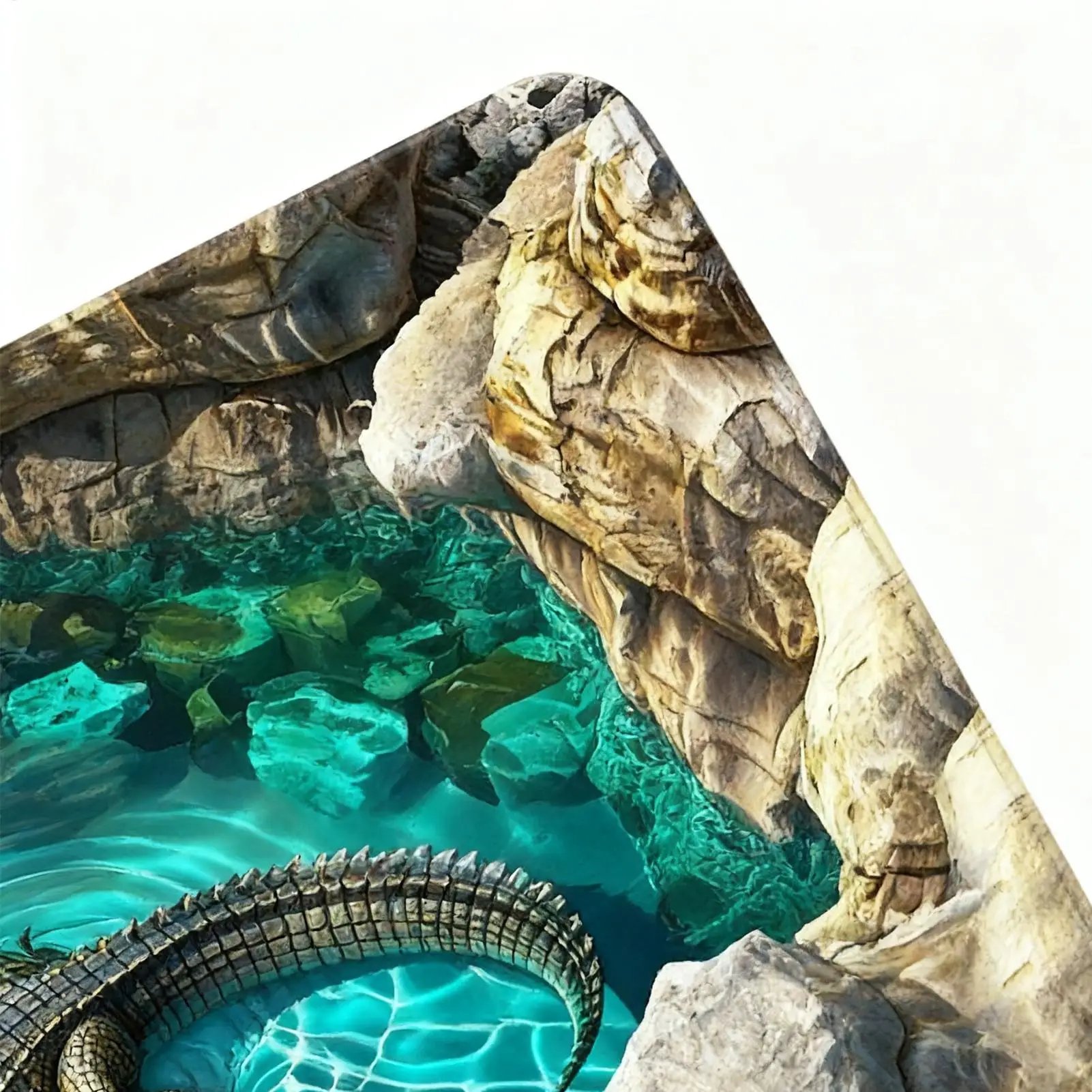 Optical Illusion Rugs Non-slip Get Scared Carpet 3D Decorative Rug For Entrance Kitchen Bathroom Indoor Halloween Porch