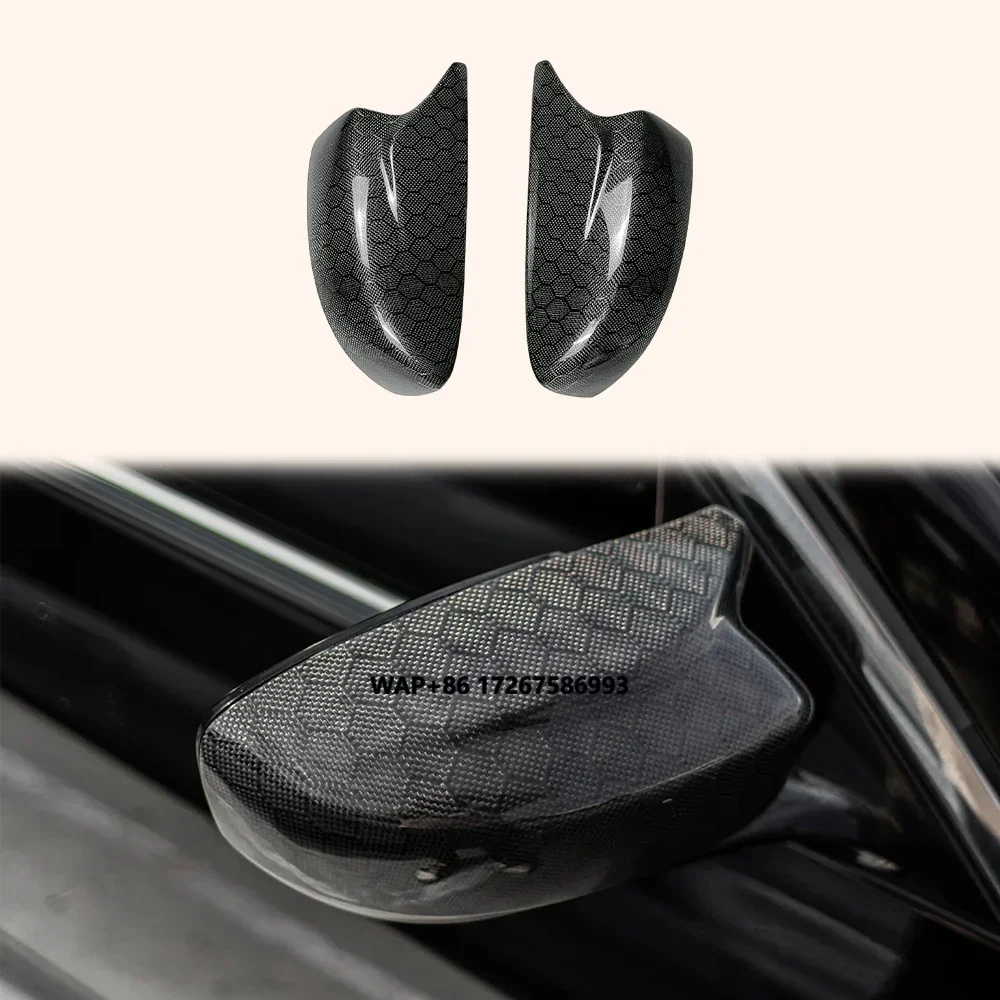 For Infiniti G37 Q40 2 Door Only 08-13 KZ Honeycomb Carbon Side Mirror Cover