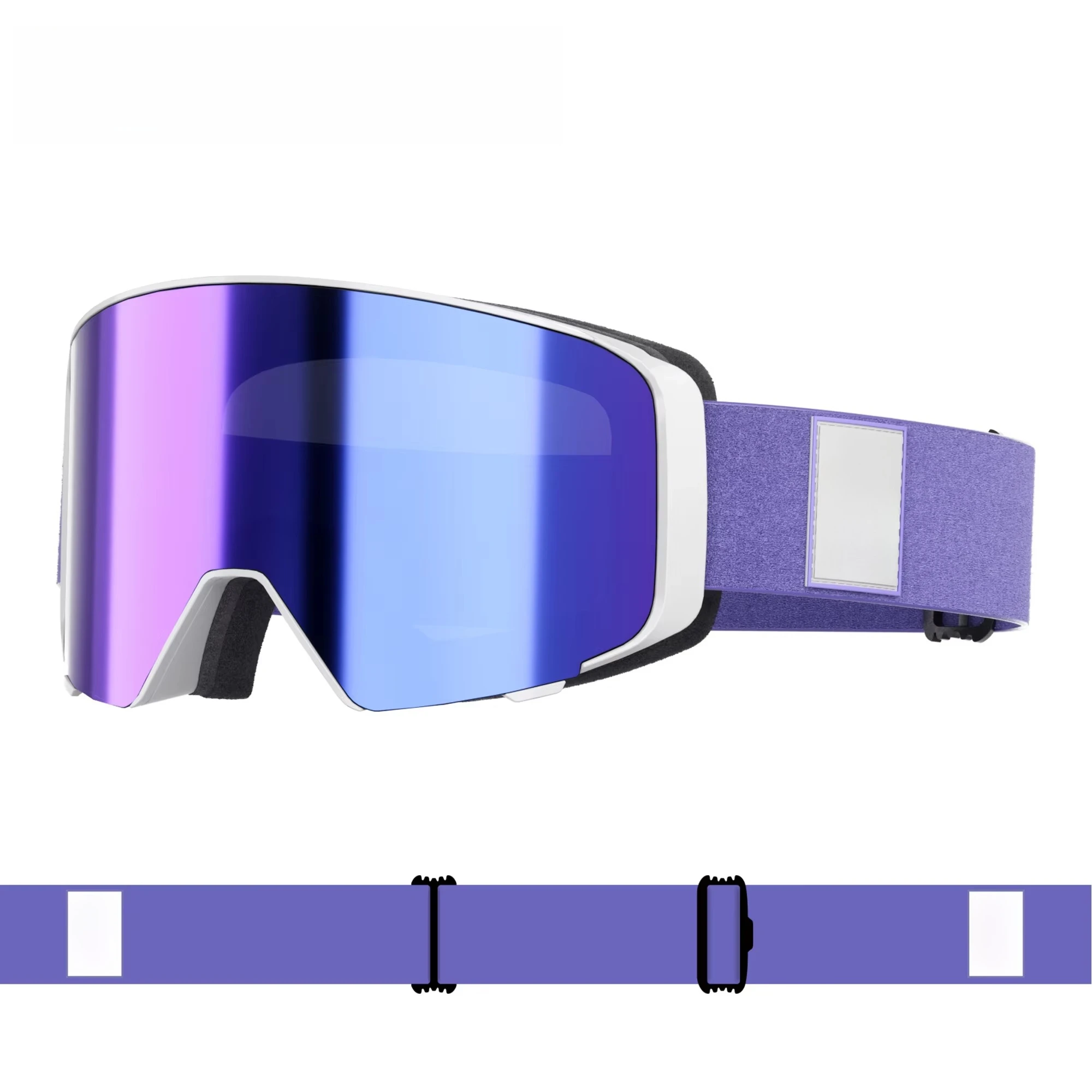 Anti-fog Flip-up Magnetic Ski Goggles UV400 Protection Outdoor Sports Eyewear for Adult Skiing