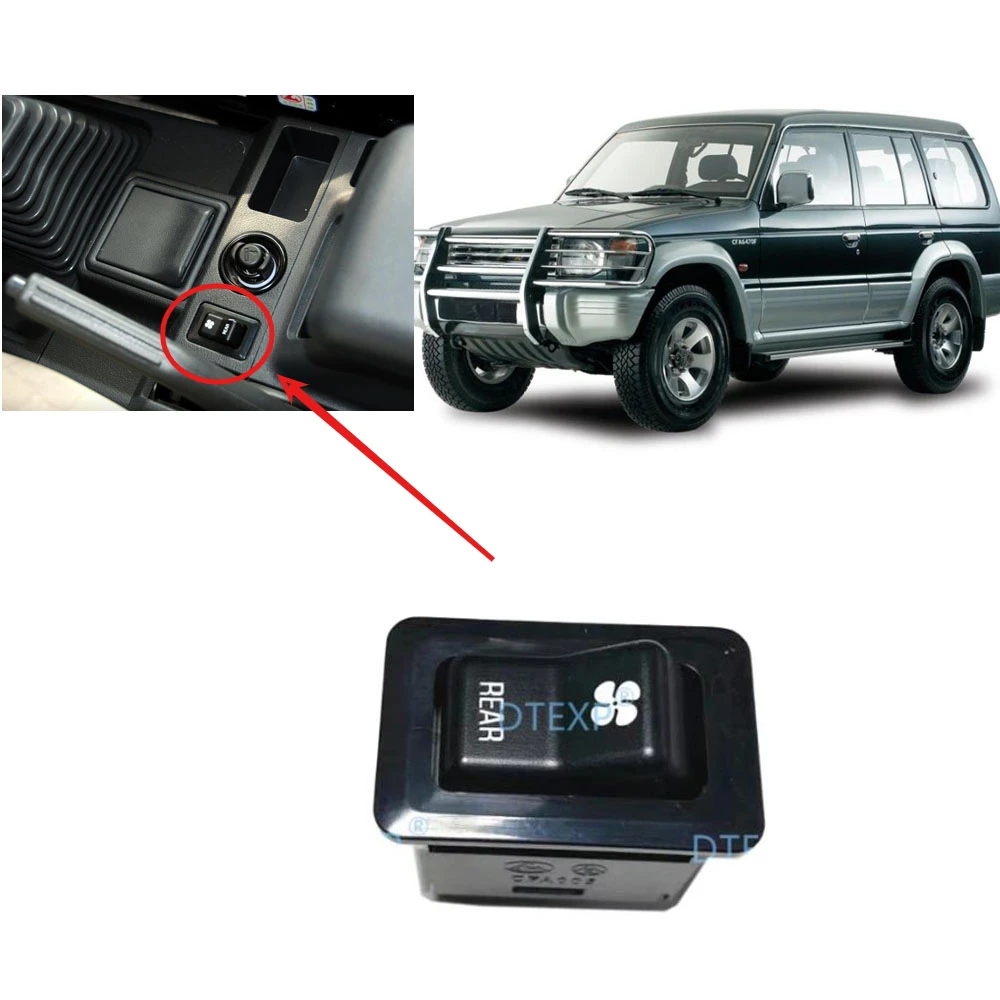 

1 Piece Rear Heat Switch for Pajero Defrost Switch for Montero V3 V32 V33 All Switch Available Mr218466 MR168570 Car Accessories