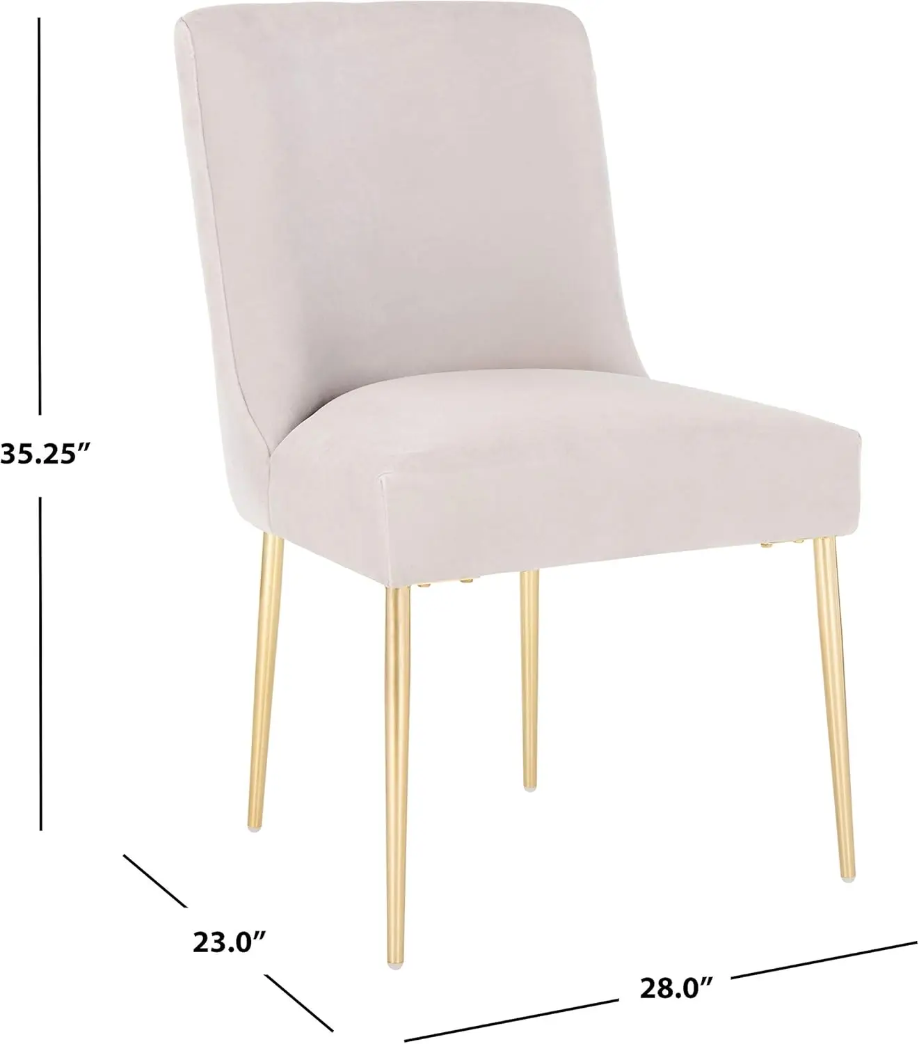 Couture Home Nolita Glam Light Grey Velvet Dining Chair