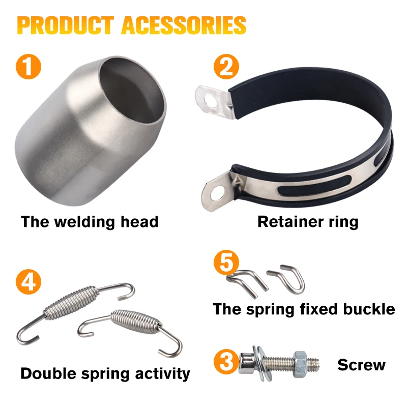 أنبوب عادم عالمي للدراجات النارية ، كاتم صوت دراجات نارية ، كاواساكي ، ياماها ، هوندا ، سوزوكي ، بينيلي ، S1000RR ، Z900 ، Tmax ، R6 ، 51