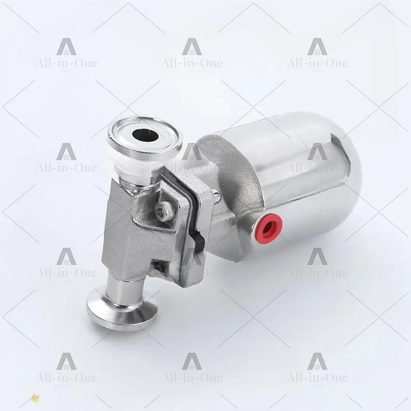 Pneumatic Diaphragm Valve, 304 Stainless Steel 2-Way Sanitary Straight-Through Quick-Install Valve,