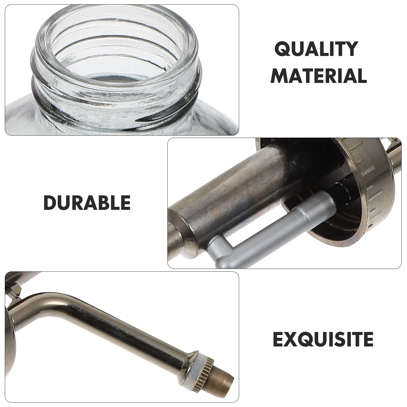 

1Pcs Embossed Glass Watering Can Beautiful Durable Indoor Outdoor Plant Mister Easy Use Store Precise Streams Comfortable Grip