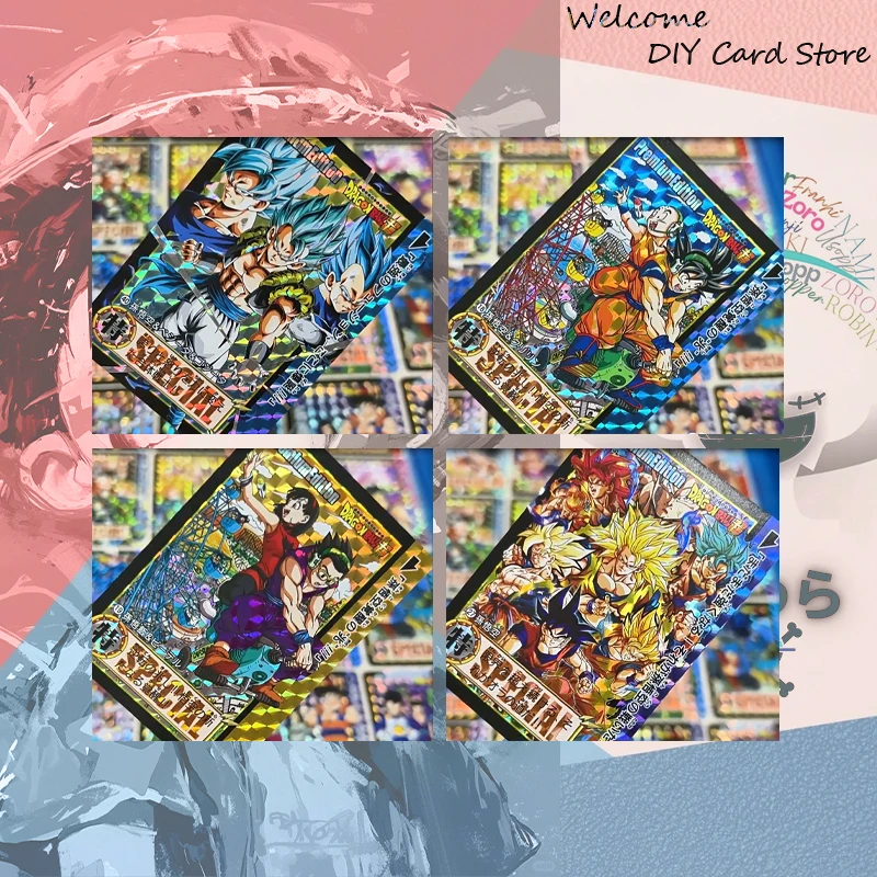 Anime Dragon Ball Diy Color Flash Cards Son Goku Vegeta Iv Android 18 Trunks Frieza Broli Vegetto Majin Buu Collection Cards
