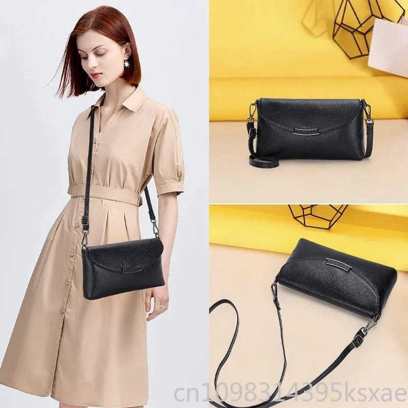 Women's Crossbody Bag Genuine Top Grain Cowhide 2023 Spring Summer Simple Fashion Shoulder Bag