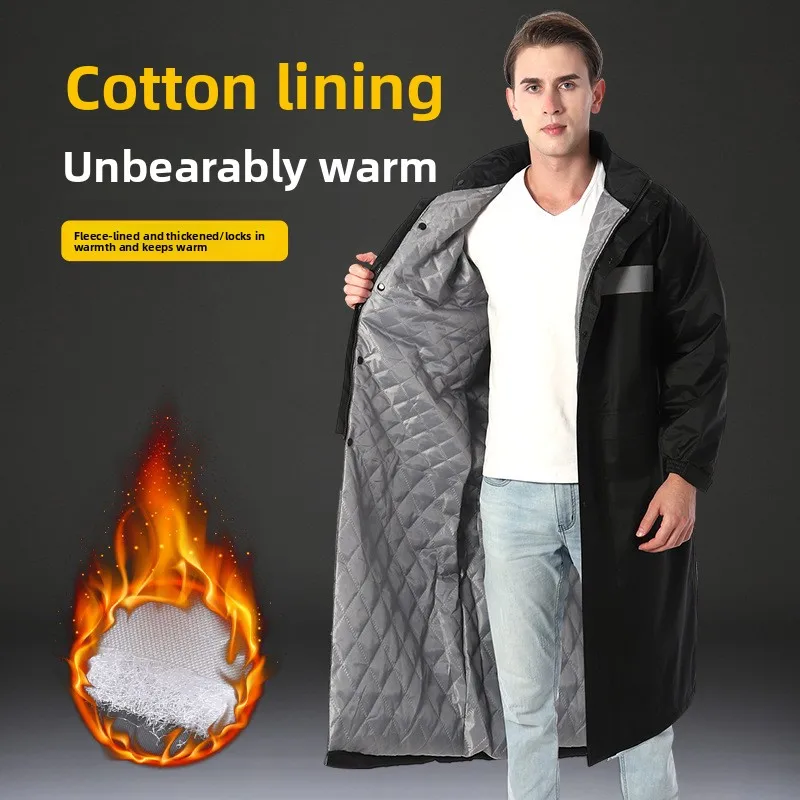 

-10 ° Cold-resistant and Warm Raincoat, Cotton Double-layer Warm, Rainproof, Windproof and Cold Protection, Special for Winter