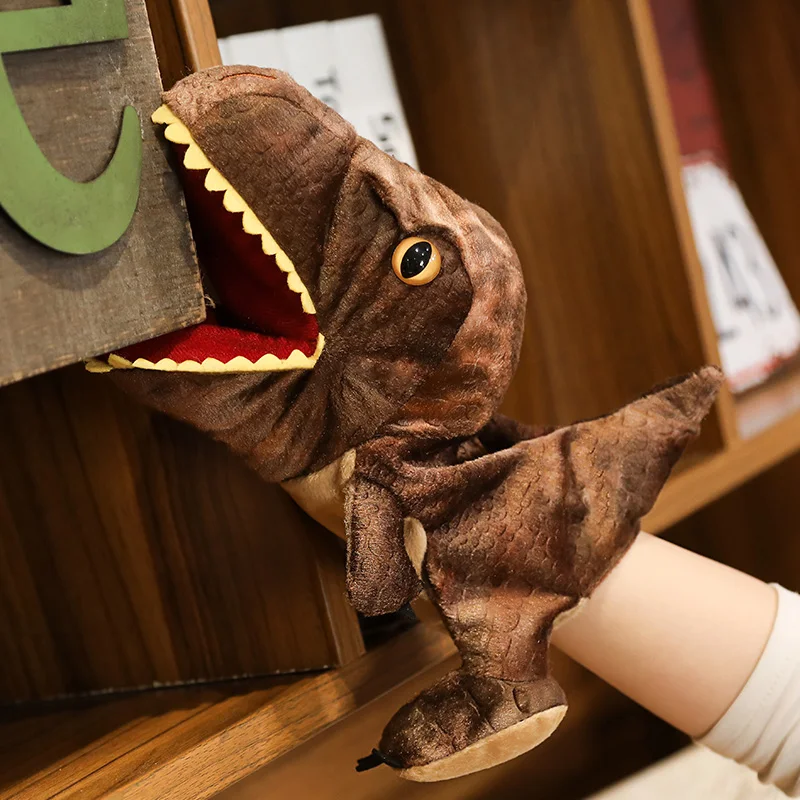 Marionnettes de dinosaure en peluche, jouets en peluche mignons, marionnettes à main de Dragon, cadeau pour enfants