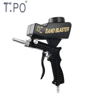 90psi Gravity Sandblasting Gun 6.5mm Small Hand-held Pneumatic Sandblasting Machine, PneumaticTool With Filter And Air Pump Hose