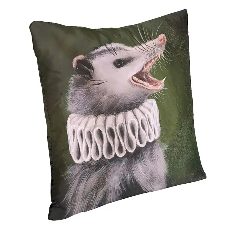 Personalized Opossum Square Throw Pillow Case Home Decorative 3D Two Side Printing Animal Pet Cushion Cover for Car