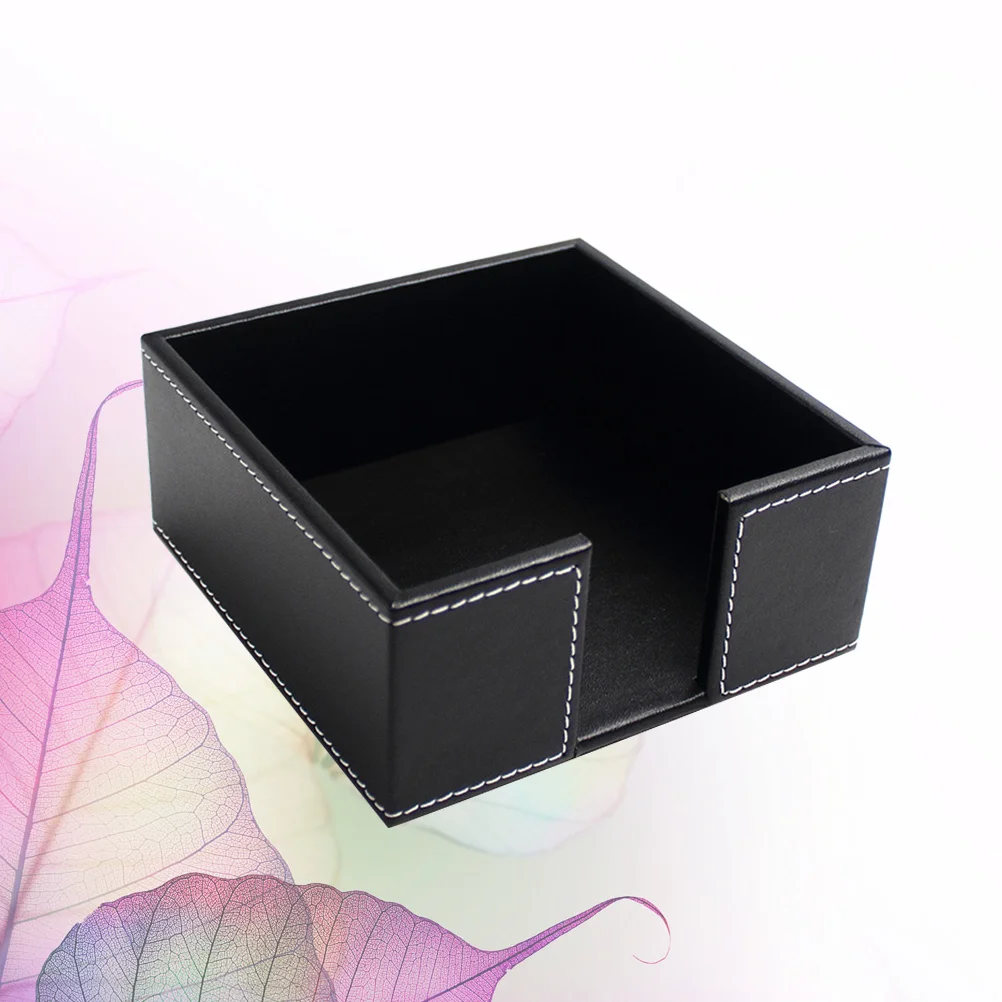 

PU Tissue Holder Creative Household Napkin Box Decorative Storage for Bathroom Living Room Black Tissue Box