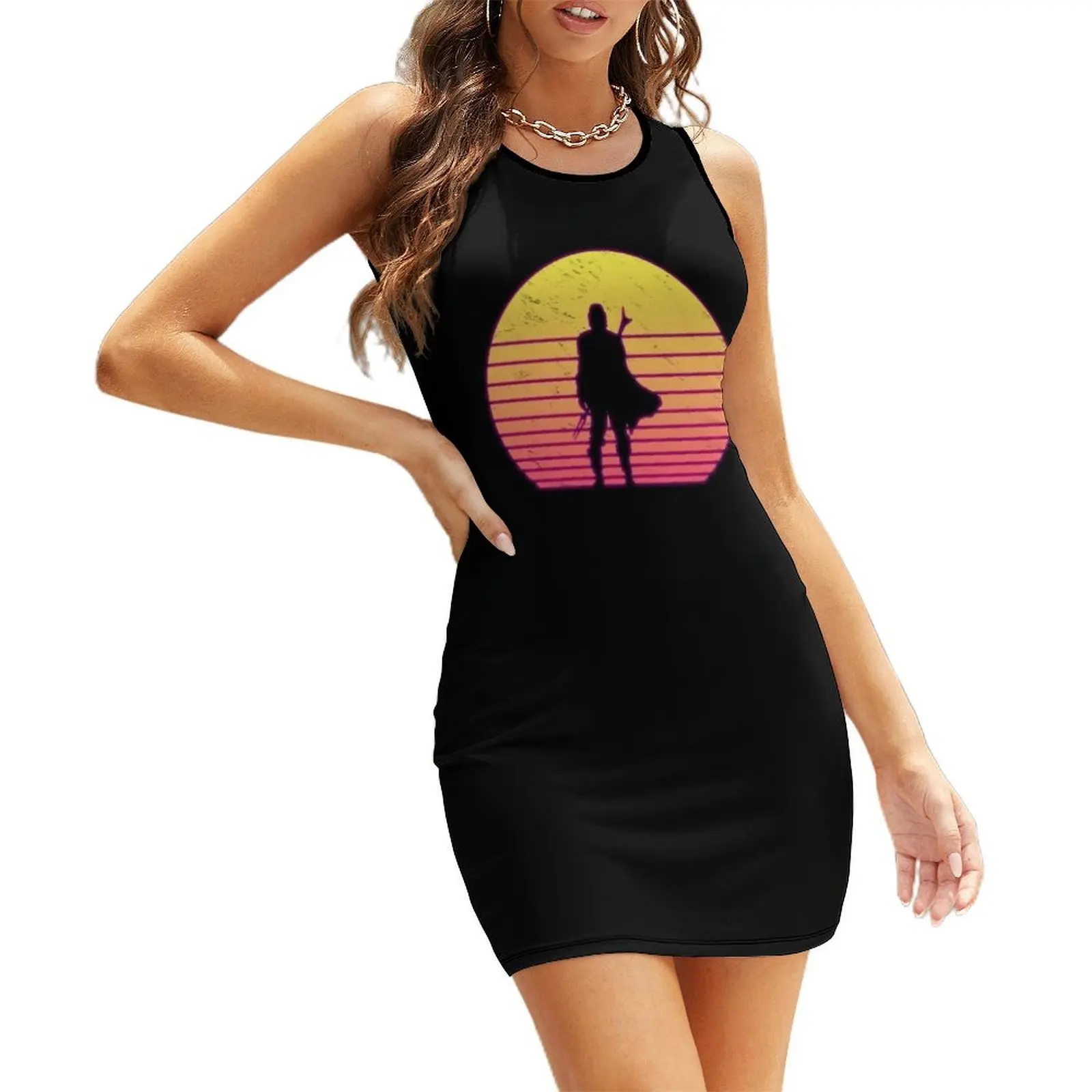 

Retro Mando Sunset Sleeveless Sundress dresses ladies 2025 summer sexy dress summer dress woman 2025 Bridesmaid dress woman