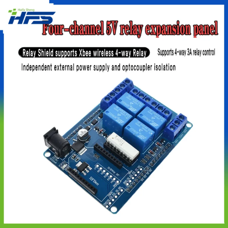 

Bluetooth Bee Relay Shield Expansion Board Switch for Arduino HomeApp 3A 240V 4 Channel Opto-Isolator Wireless Relay Module