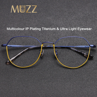 Top Quality 100% IP Titanium Frame Women Myopia Glasses Frame Optical Prescription Eyeglasses Handmade Design Thick Edge Eyewear