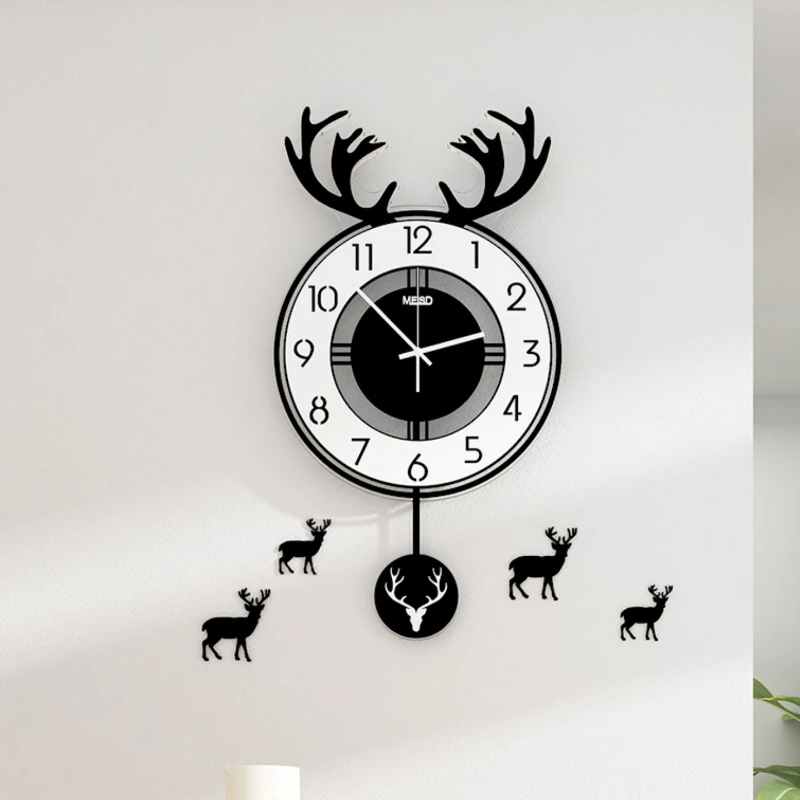 

Modern Silent Sweep Seconds Quartz Walls Watch Nordic Fashion Light Luxury Wall Clock Wall Decorations Living Room Wall Ornament