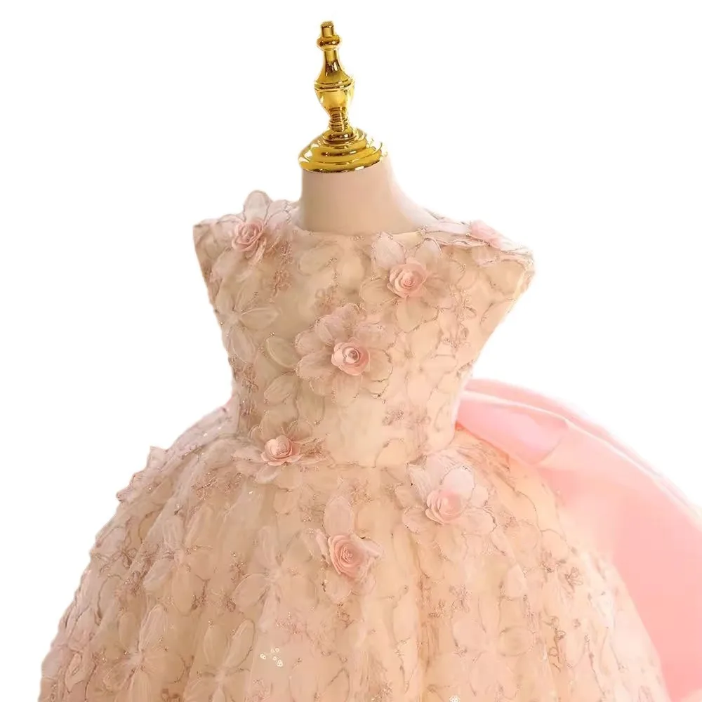 Robe de mariée élégante pour filles, vêtements pour enfants de 8 à 12 ans, robe de Rh, 2024