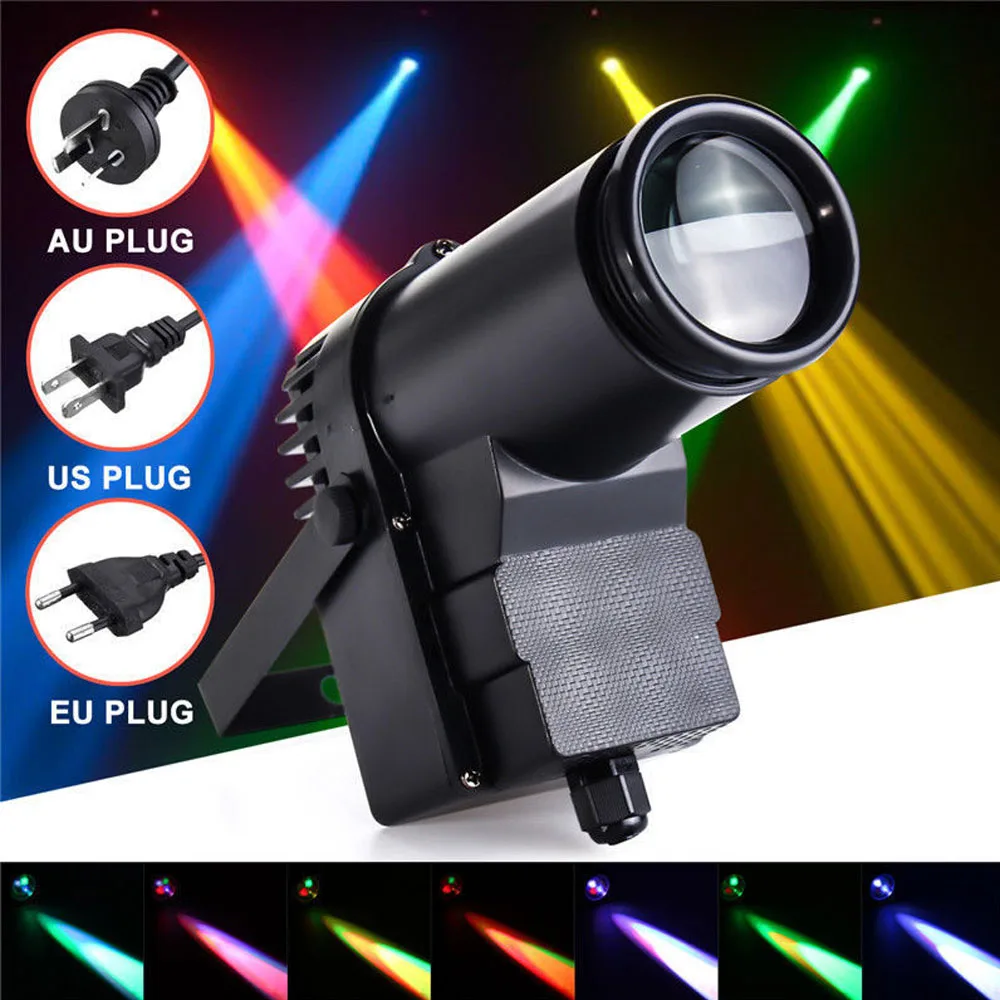 

Pop RGBW Bar Stage Light 15W 4 In1 DMX Полноцветный светодиодный прожектор Pinspot 6CH Атмосфера для DISCO KTV DJ Lighting Effe