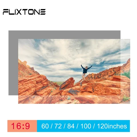 Flixtone серый тканевый проекционный экран 16:9
