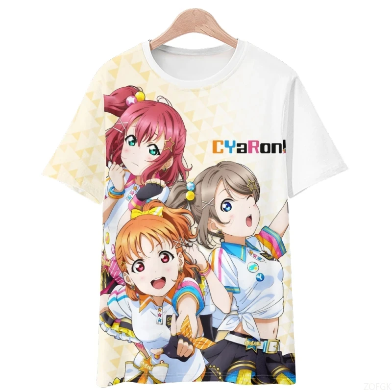 جديد حار بيع الصيف 3D أنيمي المطبوعة في الهواء الطلق تشغيل اللياقة البدنية الرجال والنساء عارضة مريحة قصيرة الأكمام تي شيرت