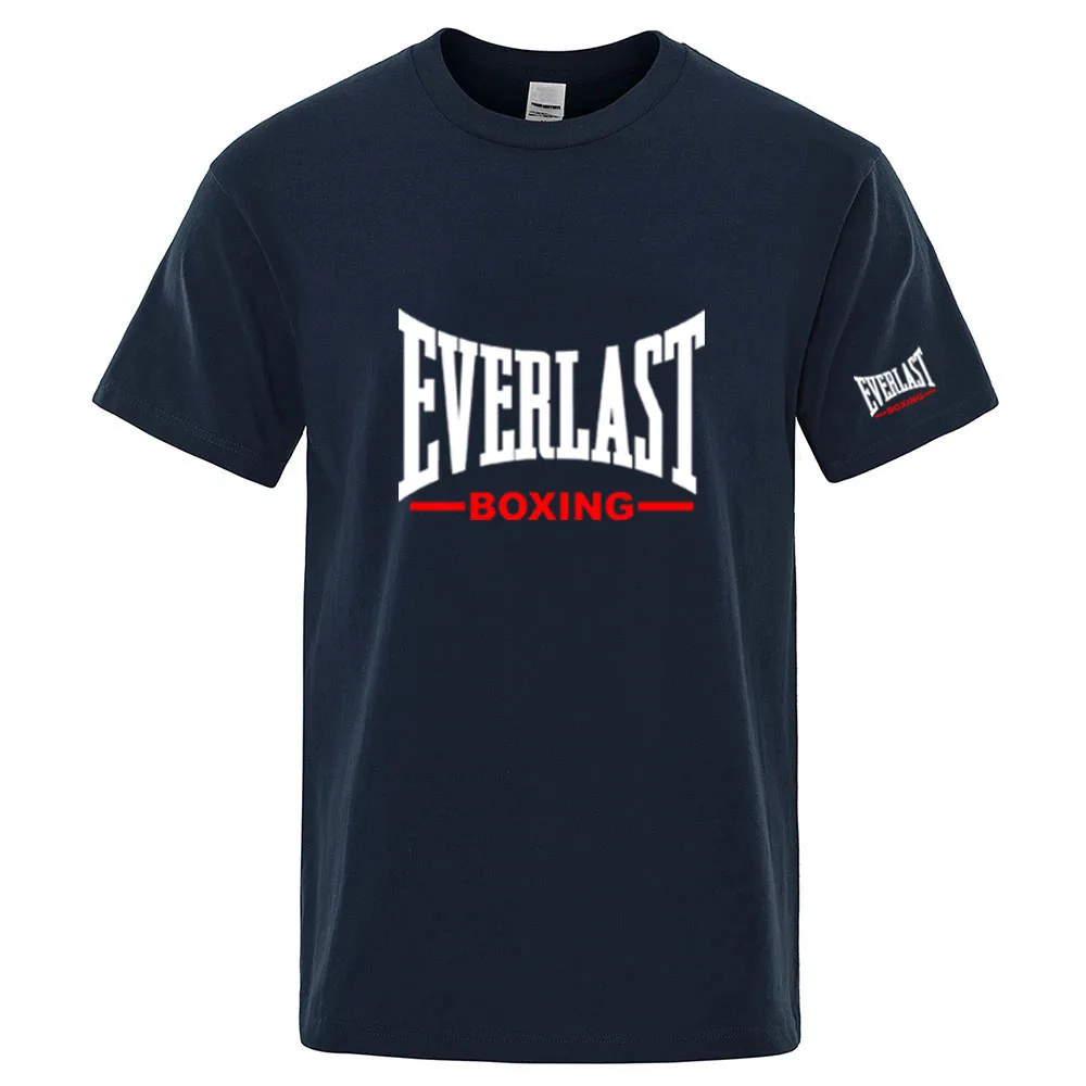 Everlast Print 2025 nuevo verano hombres de secado rápido ordinario fino corto manga deporte Fitness correr ropa deportiva transpirable Tops